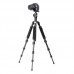 T1C40T-T1 Kit Carbon Fiber Tripod Folding Tripod Camera Tripod Stand with Ball Head Load 6KG