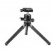 T1A20D-T Mini Tripod Desktop Tripod Aluminum Alloy Load 10KG w/ Ballhead Quick Release Plate For DSLR