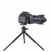 T1A20D-T Mini Tripod Desktop Tripod Aluminum Alloy Load 10KG w/ Ballhead Quick Release Plate For DSLR