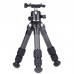 T1C30N Carbon Fiber Tripod Desktop Mini Tripod + XB-28 II Ball Head Load 4.5KG For Mini SLR Camera