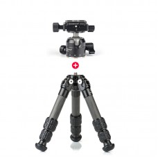 T1C30N Carbon Fiber Tripod Desktop Mini Tripod + XB-28 II Ball Head Load 4.5KG For Mini SLR Camera