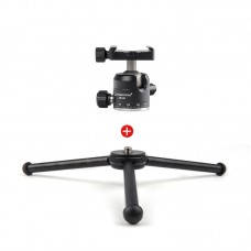 T1A11-II-T2 Kit Pocket Tripod Mini Tripod Desktop Tripod Stand with Ball Head For Camera Phone Clamp