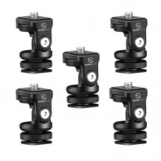 5pcs HB-02 Hot Shoe Tripod Head Mount Tilt Head For SLR Camera Fill Light Mobile Phone Bracket Monitor