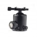 FB-52 360 Degree Panoramic Tripod Head Tripod Ball Head Load Capacity 20KG with Screw Knob Clamp