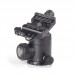 FB-36IIDL Tripod Ball Head Panoramic Tripod Head Load 18KG with Knob Lever Combo Clamp DLC-42