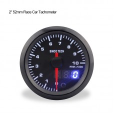 SINCOTECH 2" 52mm Race Car Tachometer 1000RPM Tachoscope Gauge 7-Color LED Revolution Meter DO636