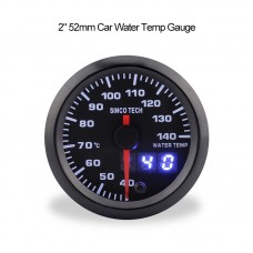 SINCOTECH 2" 52mm Car Water Temp Gauge Water Temperature Meter 40~140℃ 7-Color LED DO636 for 12V Car 