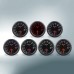 SINCOTECH 2" 7-Color Car Booster Gauge Pointer Turbo Bar Boost 52mm -30~0 INHG/0~30 PSI DO637 for 12V Car