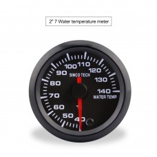 SINCOTECH 2" 7-Color Car Water Temp Gauge 52mm Water Temperature Meter 40~140℃ DO637 for 12V Car