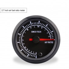 SINCOTECH 2" 7-Color 52mm Car Air Fuel Ratio Gauge Meter Lean-Optimal-Rich Range DO637 for 12V Car 