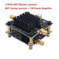 2.4GHz WiFi Blocker WiFi Sweep Frequency Development Board WiFi Signal Blocker + 1W Power Amplifier