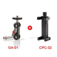 GA-01 Magic Arm + CPC-02 Mobile Phone Clamp For DSLR Camera Monitor Video Light Photography Tripod