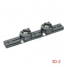 3D-2 Kit Tripod Head with Slide Dual Camera Photography Kit For Panoramic & Close-Up Photography