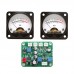 2pcs VU Meter + Driver Board Set Power Amplifier Audio Level Meter LED Backlight White 45mm Round