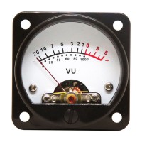 2pcs VU Meter + Driver Board Set Power Amplifier Audio Level Meter LED Backlight White 45mm Round