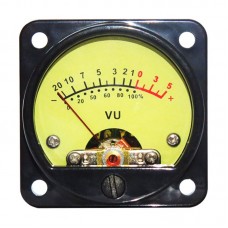 2pcs VU Meter + Driver Board Set Power Amplifier Audio Level Meter LED Backlight Yellow 45mm Round