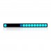 Car Sound Control Music Level Indicator Audio Music Spectrum Light Bar w/ Rearview Mirror Mount Kit