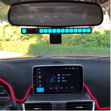 Car Sound Control Music Level Indicator Audio Music Spectrum Light Bar w/ Rearview Mirror Mount Kit