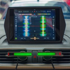 Car Music Spectrum Atmosphere Light Sound Control Audio Level Display w/ Air Conditioning Port Mount Kit