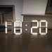 3D LED Clock Electronic Luminous Clock WiFi Version for Living Room Decoration White Light White Shell  