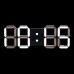 LED 3D Digital Clock Electronic Clock Remote Control Version w/ Alarm Clock Timing Function White Light Black Shell 