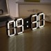 LED 3D Digital Clock Electronic Clock Remote Control Version w/ Alarm Clock Timing Function White Light Black Shell 
