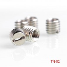 5pcs TN-2 Tripod Adapter Screw Bushing 9mm 1/4-Inch to 3/8-Inch Stainless Steel Slotted Post Type