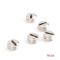 5pcs TN-3 Tripod Adapter Screw Bushing 5.5mm 1/4-Inch to 3/8-Inch Stainless Steel Slotted Post Type