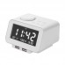 K8 Dual Alarm Clock Radio FM Desktop Snooze Alarm Clock USB Charging Display Real Time Temperature