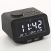 K8 Dual Alarm Clock Radio FM Desktop Snooze Alarm Clock USB Charging Display Real Time Temperature