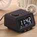 K8 Dual Alarm Clock Radio FM Desktop Snooze Alarm Clock USB Charging Display Real Time Temperature