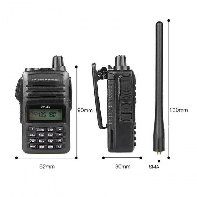 YAESU FT4XR 5W 3KM Walkie Talkie Dual Band Transceiver VHF UHF Radio