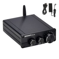 PA-04 200W 2.1 Channel Amplifier Bluetooth Mini Stereo HiFi Amp Assembled Black + Power Adapter