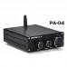 PA-04 200W 2.1 Channel Amplifier Bluetooth Mini Stereo HiFi Amp Assembled Black + Power Adapter