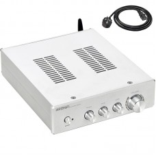 300Wx2 TPA3255 Bluetooth 5.0 DAC HiFi Home Power Amp with Tone Control Preamp Assembled Silver