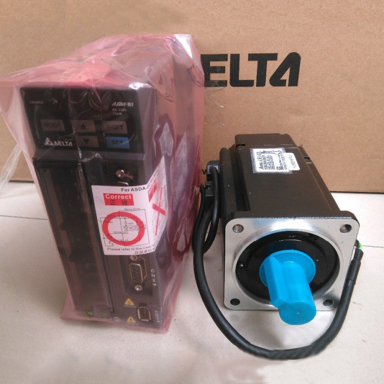 750W 2.39NM ASDB20721B+ECMAC20807RS Delta AC Servo Motor Drive Kit+