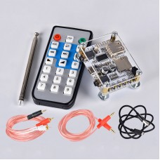 HF231 APP Bluetooth 5.0 Receiver Board w/ Remote Control Bracket Radio Antenna RCA Male Power Cables