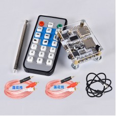 HF231 APP Bluetooth 5.0 Receiver Board Remote Control Bracket Radio Antenna 2 RCA Cables Power Cable