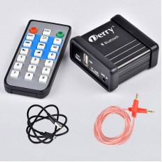 xb09 Bluetooth 5.0 Receiver + Remote Control Male-Male Cable Power Cord For U Disk TF Card Bluetooth