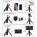 PKT3083B Phone Camera Mini Tripod Table Top Selfie Stick Tripod w/ Phone Clamp For Livestream Video