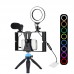 PKT3085 Vlog Smartphone Video Rig + 4.7" RGBW Ring Light + Microphone + Pocket Tripod + Ball Head