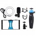 PKT3085 Vlog Smartphone Video Rig + 4.7" RGBW Ring Light + Microphone + Pocket Tripod + Ball Head