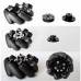 Mecanum Wheel Car Chassis Omnidirectional Smart Robotic Car DIY Kit w/ 140RPM Motor Unassembled Black