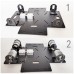 Mecanum Wheel Car Chassis Omnidirectional Smart Robotic Car DIY Kit w/ 140RPM Motor Unassembled Black