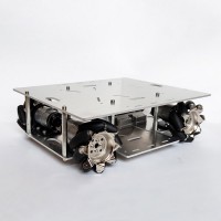 Mecanum Wheel Car Chassis Omnidirectional Smart Robotic Car DIY Kit w/ 140RPM Motor Unassembled White