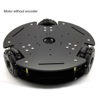 65mm Omnidirectional Three-wheel Car Chassis Kit Robot Car Chassis Platform 370 Motor without Encoder