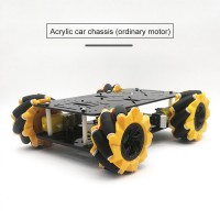 80mm Mecanum Wheel Car Chassis Kit Acrylic Omnidirectional 4WD Smart Robot Car Double-layer Unassembled