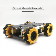 80mm Mecanum Wheel Car Chassis Kit Acrylic Omnidirectional 4WD Smart Robot Car Double-layer Unassembled