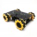 80mm Mecanum Wheel Car Chassis Kit Acrylic Omnidirectional 4WD Smart Robot Car Double-layer Unassembled