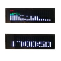 JLED20XX LED Music Spectrum Display Clock w/ Shell Sound Control Assembled 20-Segment For Speaker Amp